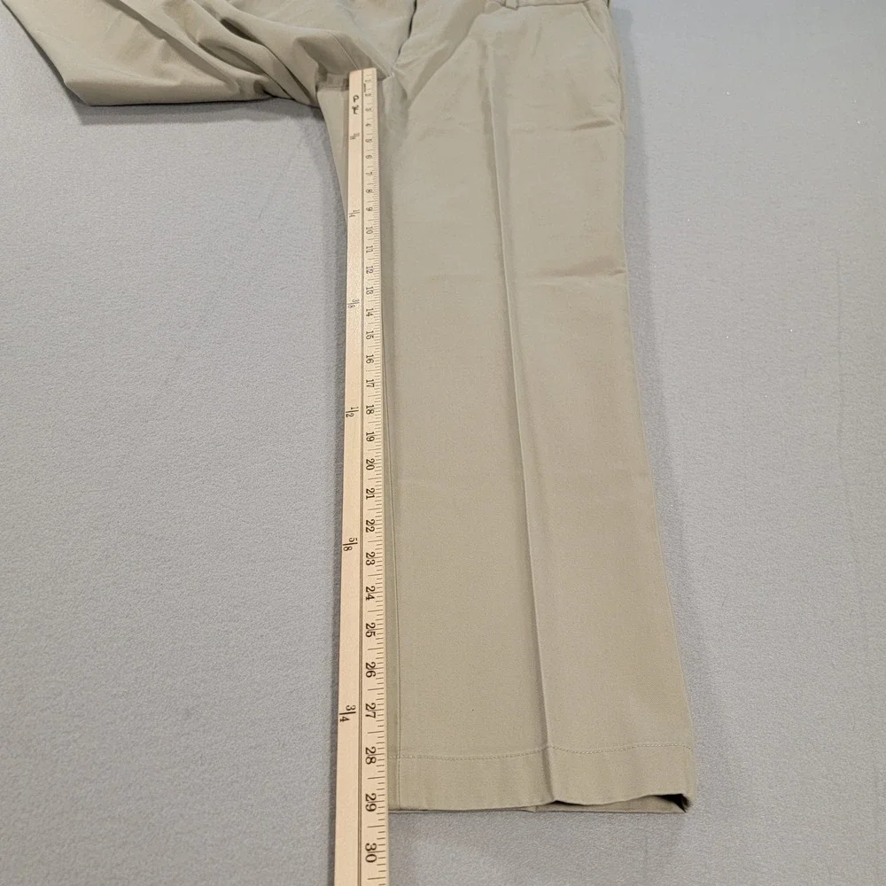 Brooks Brothers Advantage Chino Milano Dress Pants Khaki Flat Front Mens W36 L29